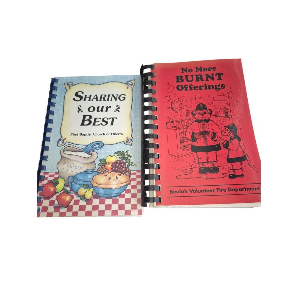 2 Community cookbooks Vintage Family recipes Heritage Regional Cuisine Southern